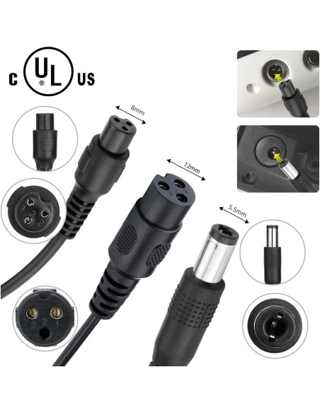 Cargador Compacto 29.4V para Scooter Eléctrico y Hoverboard