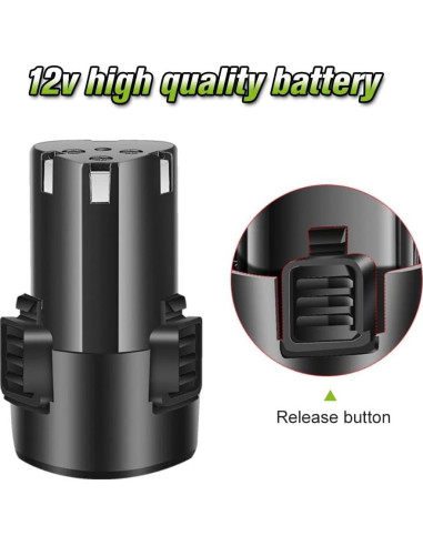 2 Baterías de Litio 12V 1.5Ah + Cargador para Herramientas