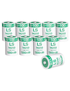 10 Baterías de Litio 3.6V 1/2AA BOANV para Dispositivos