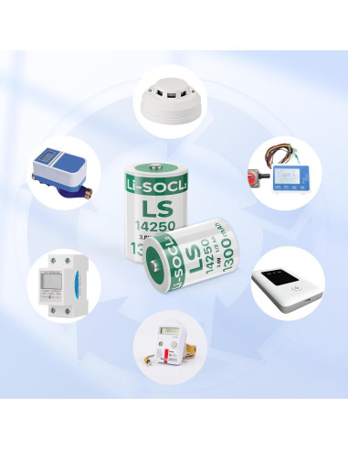 10 Baterías de Litio 3.6V 1/2AA BOANV para Dispositivos