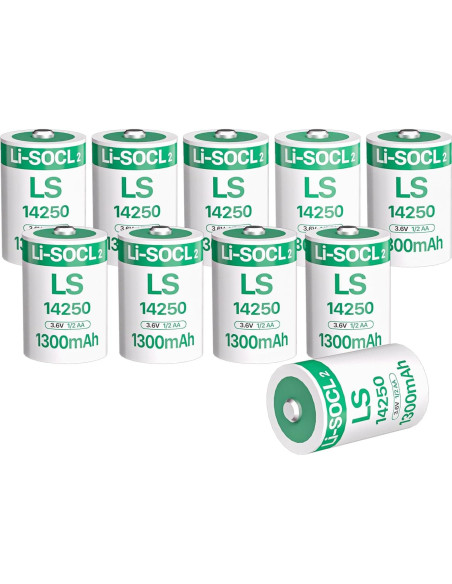 10 Baterías de Litio 3.6V 1/2AA BOANV para Dispositivos