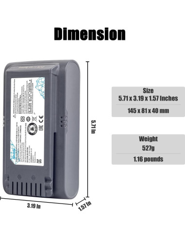 Batería de Reemplazo Sicimly VCA-SBT90 4000mAh para Samsung Jet