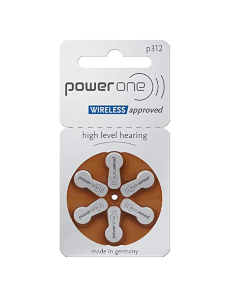Baterías para Audífonos Power One 312 Sin Mercurio - 60 Unidades