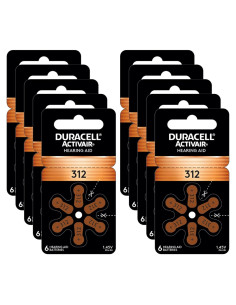 Baterías para Audífonos Duracell Tamaño 312 - 60 Unidades
