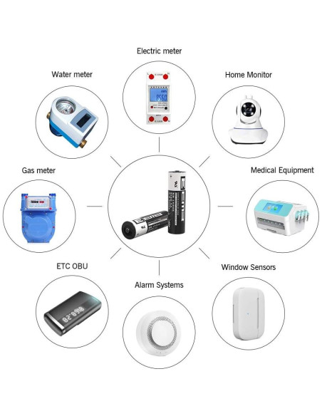 Baterías de Litio EEMB ER14505 3.6V 2700mAh AA - 4 Pack