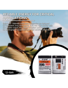 Baterías de Litio 2CR5 6V 1300mAh Elxjar - Paquete de 5 2
