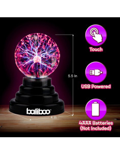 Bola de Plasma BALIBOO 3" Rosa y Azul Interactiva 2