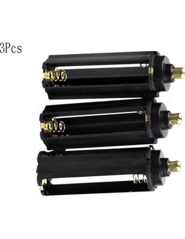 Soporte de Batería Cilíndrica 3 x AAA Priaolker Negro