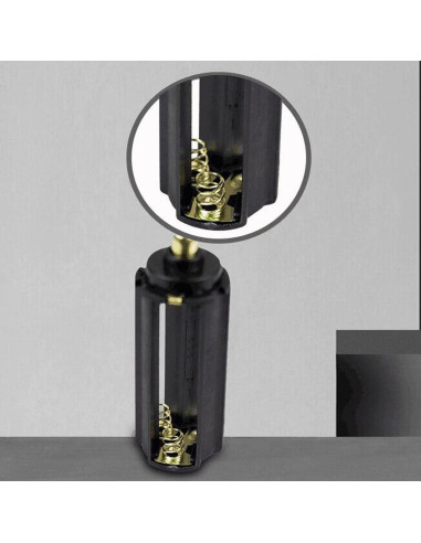 Soporte de Batería Cilíndrica 3 x AAA Priaolker Negro