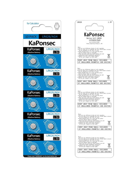 Paquete de 10 Baterías de Botón SR626SW 1.5V para Reloj