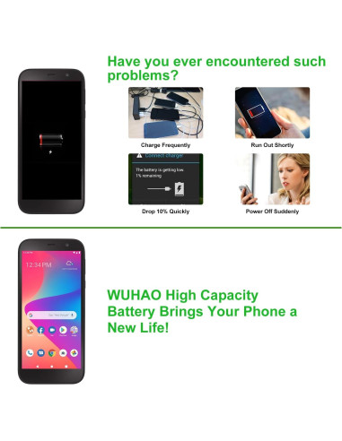 Batería de Reemplazo WUHAO para BLU View 2 B130DL 3000mAh