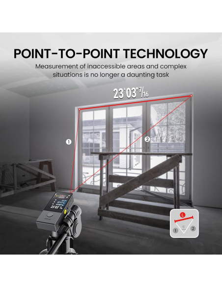 Medidor Láser MiLESEEY D9 Pro 100.58 m Pantalla Táctil