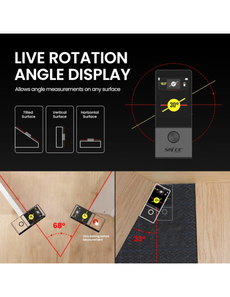 Medidor Láser MiLESEEY D9 Pro 100.58 m Pantalla Táctil