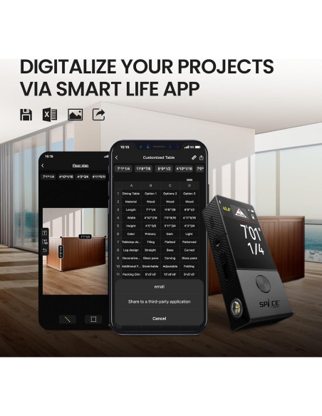 Medidor Láser MiLESEEY D9 Pro 100.58 m Pantalla Táctil