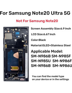 Pantalla OLED Reemplazo Samsung Galaxy Note 20 Ultra 5G Negro 2