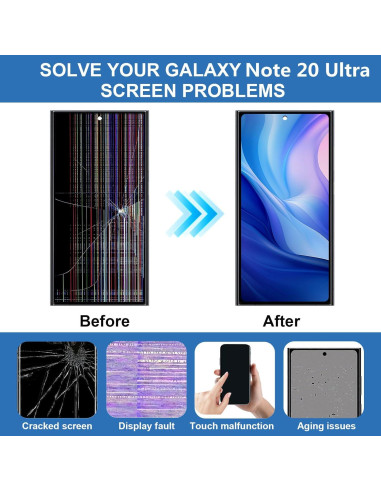Pantalla OLED Reemplazo Samsung Galaxy Note 20 Ultra 5G Negro