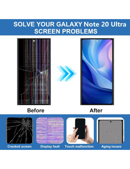 Pantalla OLED Reemplazo Samsung Galaxy Note 20 Ultra 5G Negro