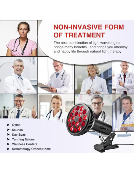 Lámpara de Terapia de Luz Roja Aumtrly 660nm y 850nm Ajustable Lámpara de Terapia de Luz Roja Aumtrly 660nm y 850nm Ajustable