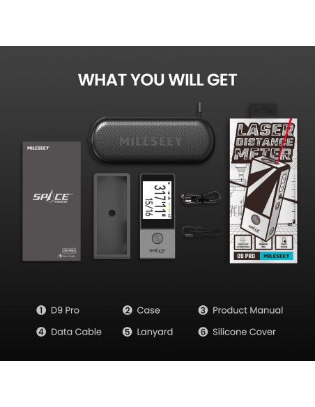Medidor Láser MiLESEEY D9 Pro 100.58 m Pantalla Táctil