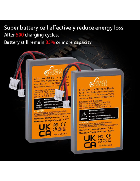 Batería Recargable Pickle Power 2000mAh para Controlador PS4