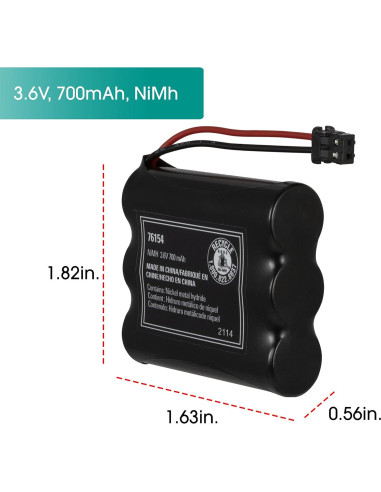 Batería Recargable Inalámbrica Power Gear 3.6V 700mAh NiMH