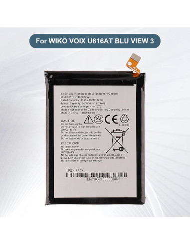 Batería de Reemplazo PT34H406082J 3400mAh para WIKO VOIX