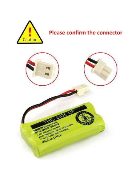 Batería Ni-MH VANBOW BT183342 800mAh Paquete 3 Compatible