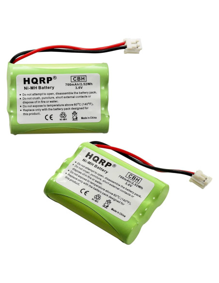 Batería recargable HQRP 2-Pack 3.6V 700mAh para VTech