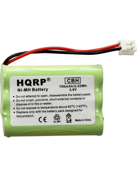 Batería recargable HQRP 2-Pack 3.6V 700mAh para VTech