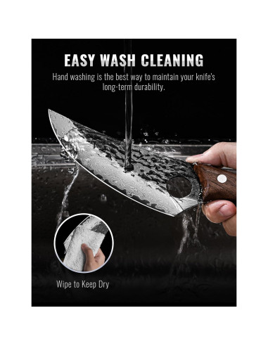 Cuchillo de Chef Emojoy 16 cm Acero Damasco 67 Capas Negro