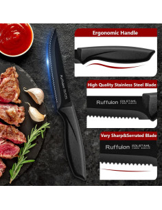 Set de 4 Cuchillos para Carne Ruffulon de Acero Inoxidable 2