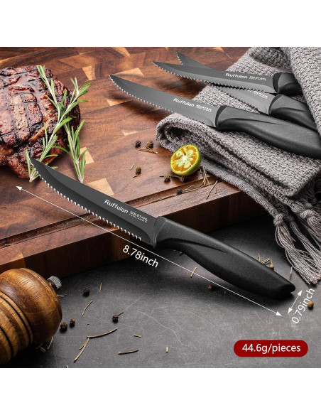 Set de 4 Cuchillos para Carne Ruffulon de Acero Inoxidable