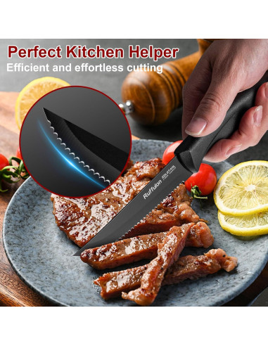 Set de 4 Cuchillos para Carne Ruffulon de Acero Inoxidable