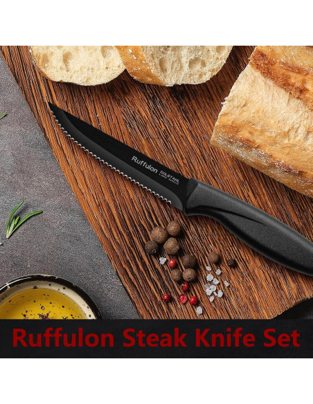 Set de 4 Cuchillos para Carne Ruffulon de Acero Inoxidable