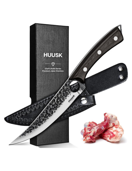 Cuchillo de Deshuesar Huusk 17.8 cm Acero Carbono Ébano