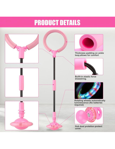 Bola de Salto Chridark Rosa para Niños - Juguete Plegable