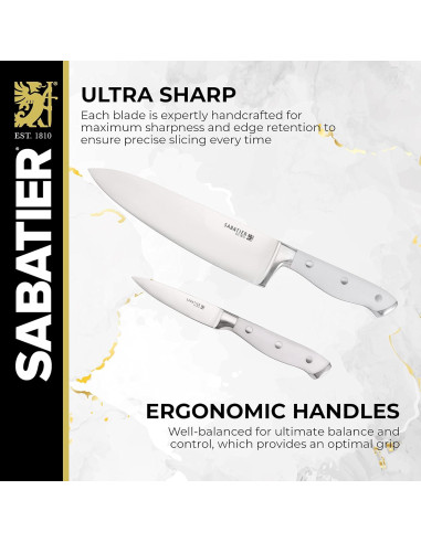 Juego de cuchillos de cocina Sabatier 15 piezas con afilador