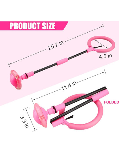 Bola de Salto Chridark Rosa para Niños - Juguete Plegable