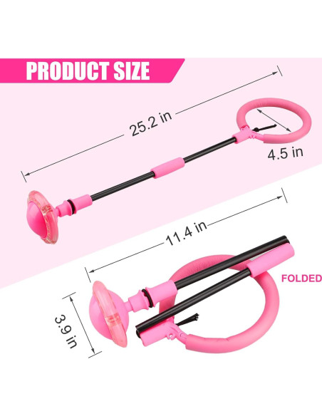 Bola de Salto Chridark Rosa para Niños - Juguete Plegable