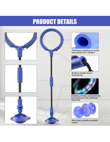 Bola de Salto de Tobillo Chridark Azul - Juguete Deportivo para Niños