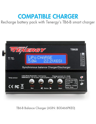 Batería recargable NiMH Tenergy 4.8V 2000mAh Hitec para RC