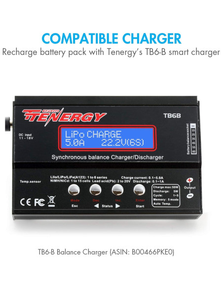 Batería recargable NiMH Tenergy 4.8V 2000mAh Hitec para RC