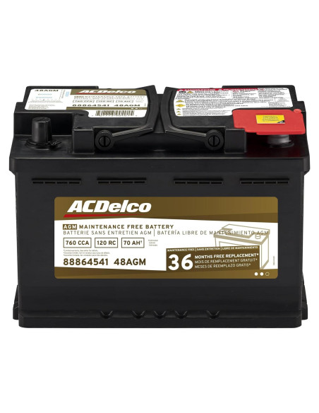 Batería AGM ACDelco 48AGM 70Ah 12V para Vehículos Start/Stop