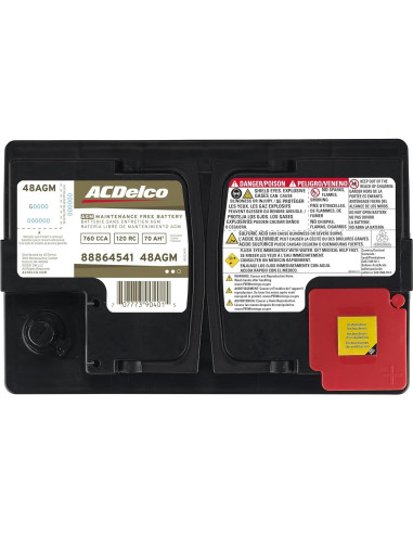 Batería AGM ACDelco 48AGM 70Ah 12V para Vehículos Start/Stop
