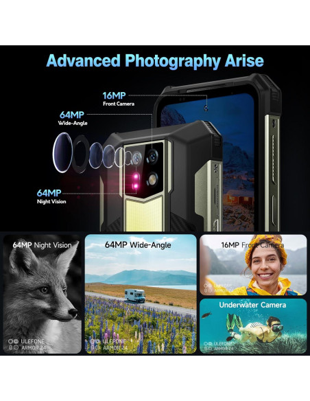 Ulefone Armor 24 Teléfono Resistente 22000mAh 24GB RAM 256GB