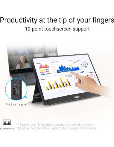 Monitor Portátil ASUS ZenScreen Touch 15.6" FHD IPS Batería