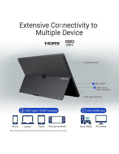 Monitor Portátil ASUS ZenScreen Touch 15.6" FHD IPS Batería