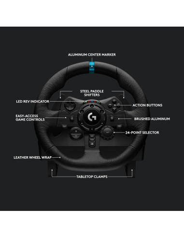 Volante Logitech G923 + Cambio de Fuerza - PS5/PC