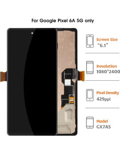 Pantalla OLED con Marco Negro para Google Pixel 6A 6.1" 2