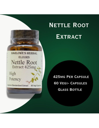 Extracto de Raíz de Ortiga Barlowe's 425mg 60 Cápsulas Veganas